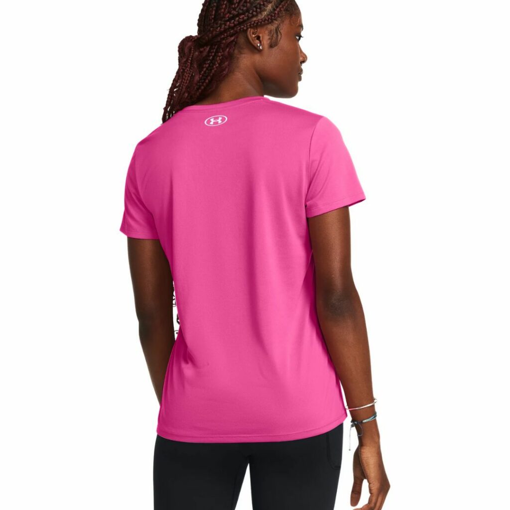 Under Armour T-Shirt Tech™ V-Neck - Rebel Pink/White - immagine 2