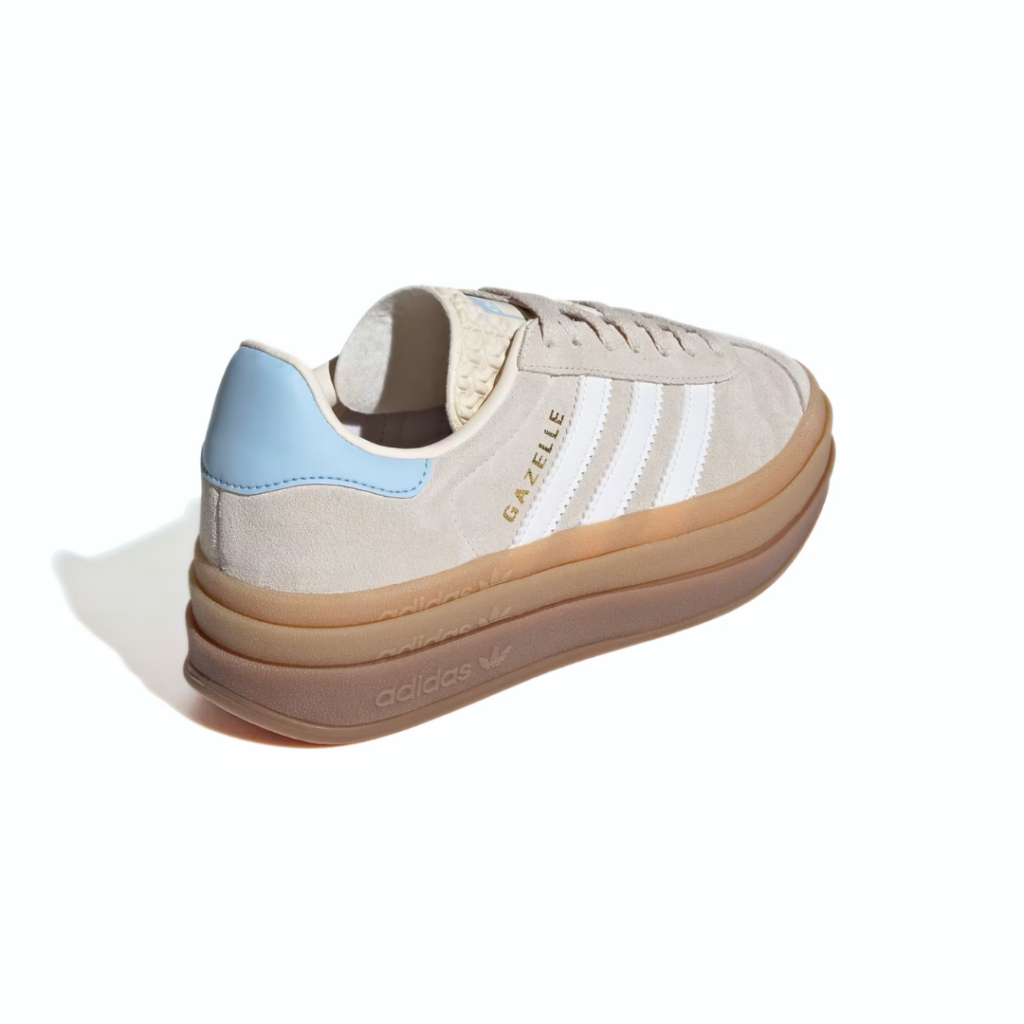 Adidas Gazelle Bold J - Wonder White/Cloud White/Clear Sky - immagine 4