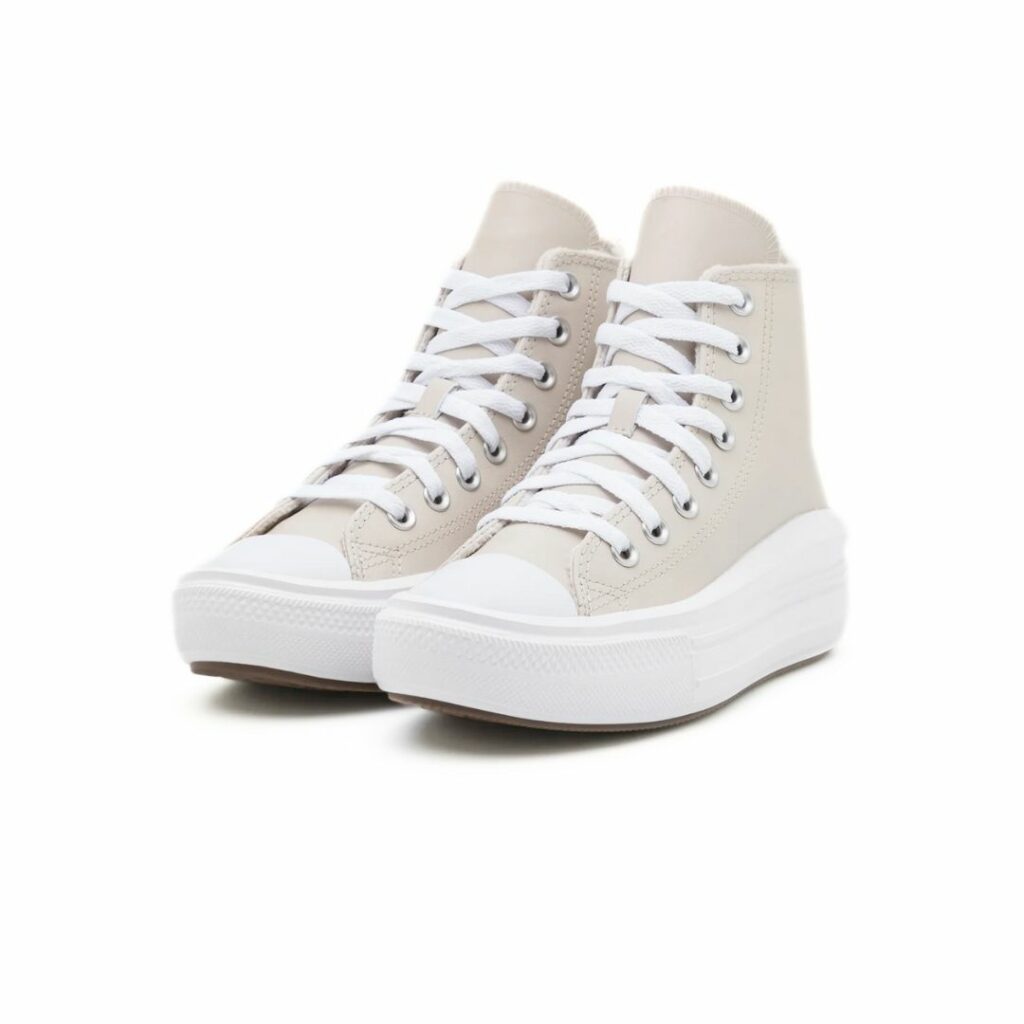 Sneaker box Shop Online - Converse Chuck Taylor Move Platform Leather – Desert SandWhite A04254C (4)