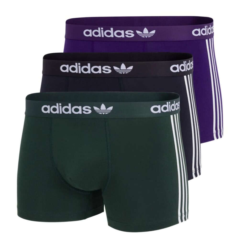 Adidas Culotte Comfort Flex Cotton 3-Stripes (3 pack) - Green/Black/Purple - immagine 2