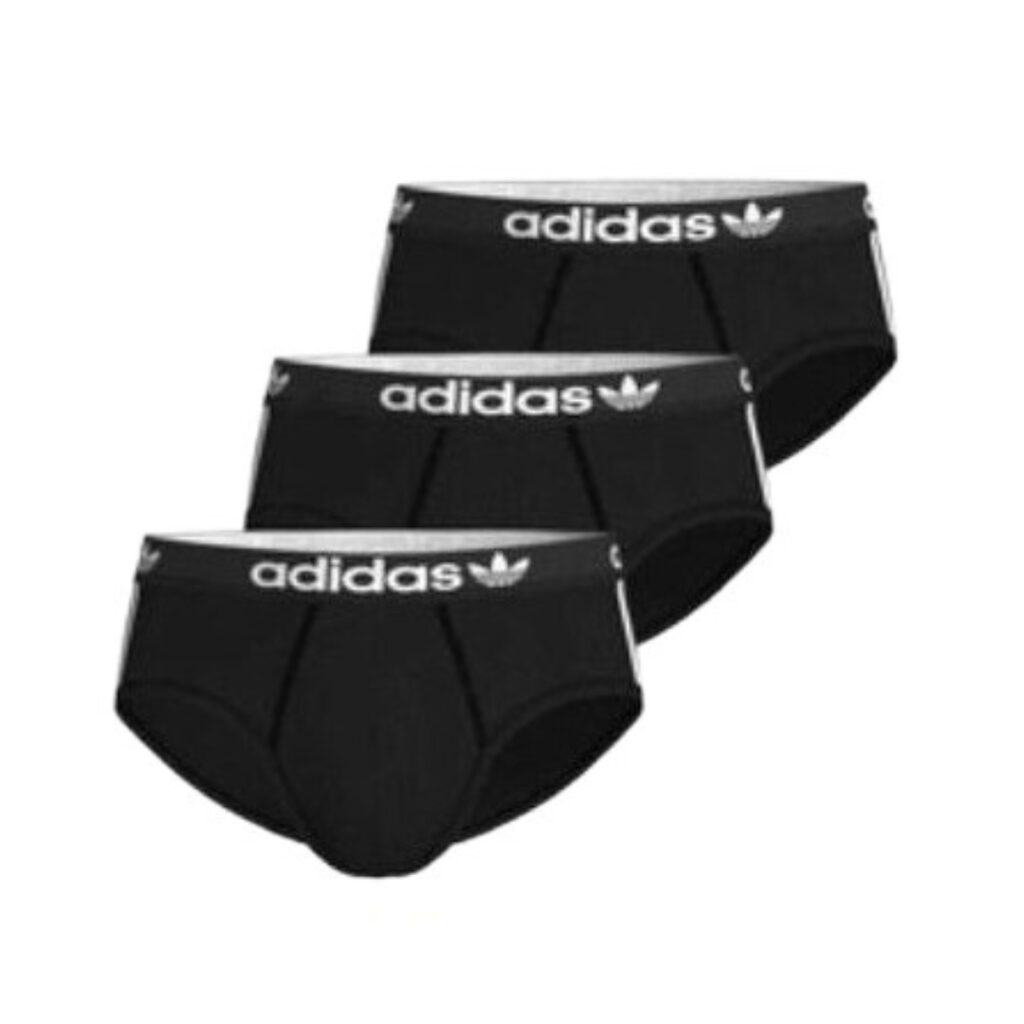 Adidas Slip Comfort Flex Cotton 3-Stripes (3 Pack) - Black