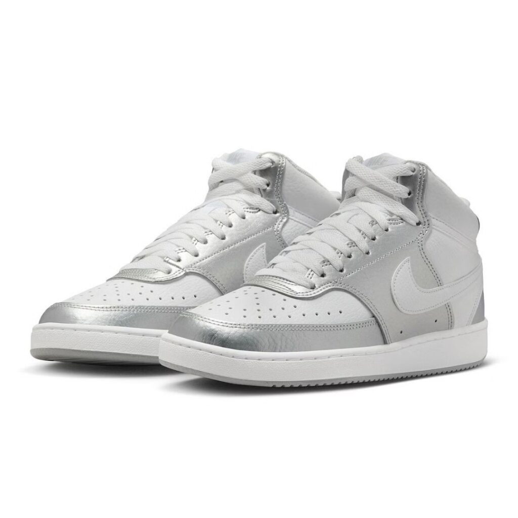 Nike Court Vision Mid - White/Metallic Silver