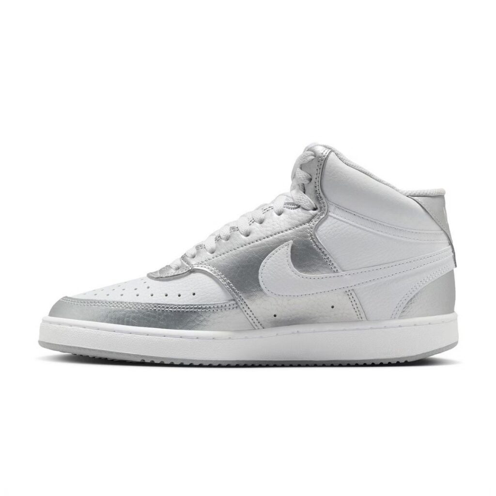 Nike Court Vision Mid - White/Metallic Silver - immagine 3