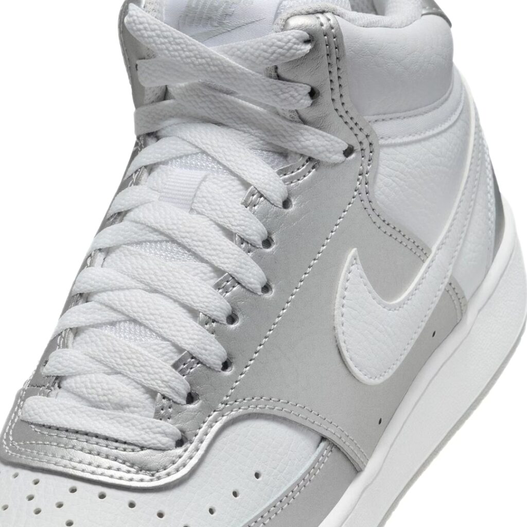 Nike Court Vision Mid - White/Metallic Silver - immagine 2